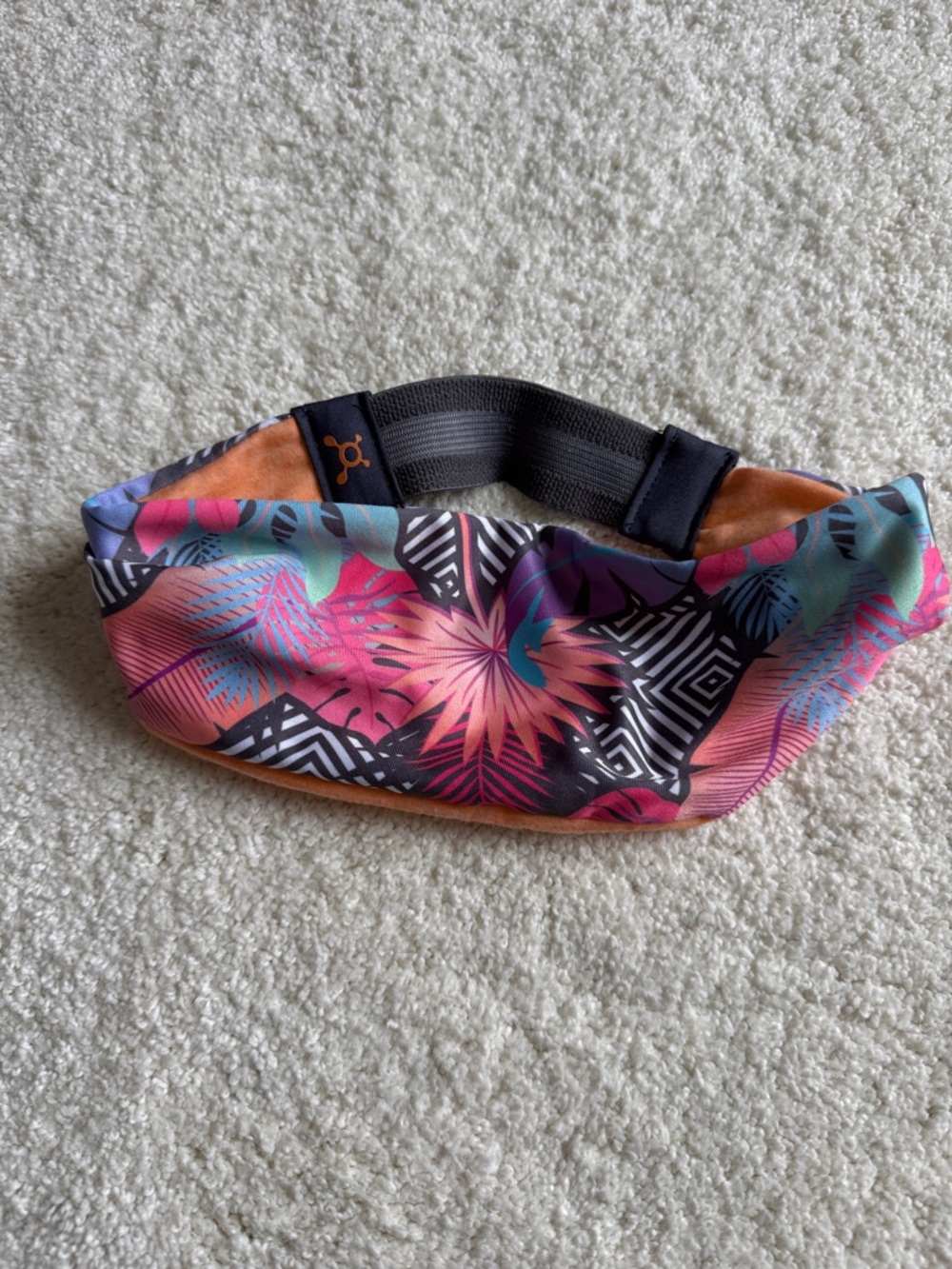 Orangetheory Multicolor Tropical Print reversible Athletic Headband